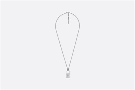 dior oblique brass padlock necklace|Christian Dior Oblique Padlock Pendant Necklace .